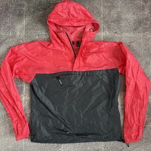 Men's Vintage 90's Patagonia USA Pink Gray Color Block Windbreaker Jacket Sz S